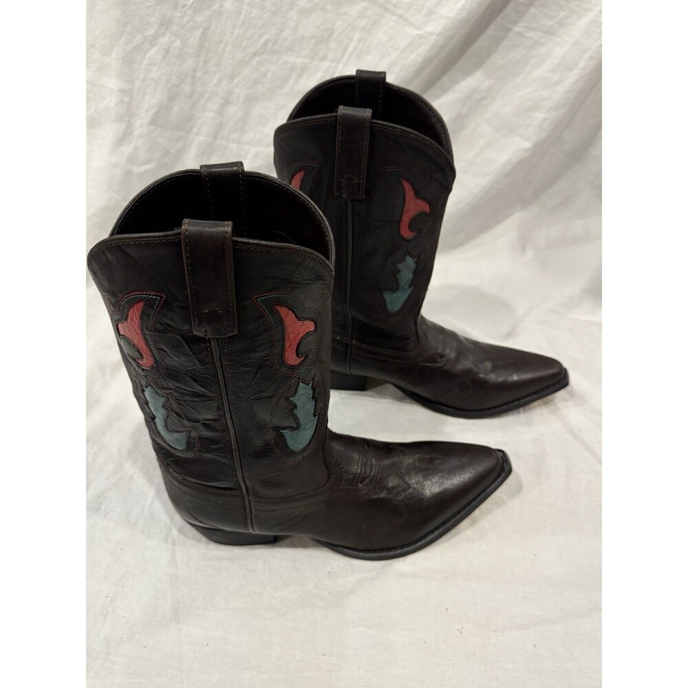 Smoky Mountain Western Cowboy Boots Women’s 5.5 Brown Leather Square Toe 3354Y